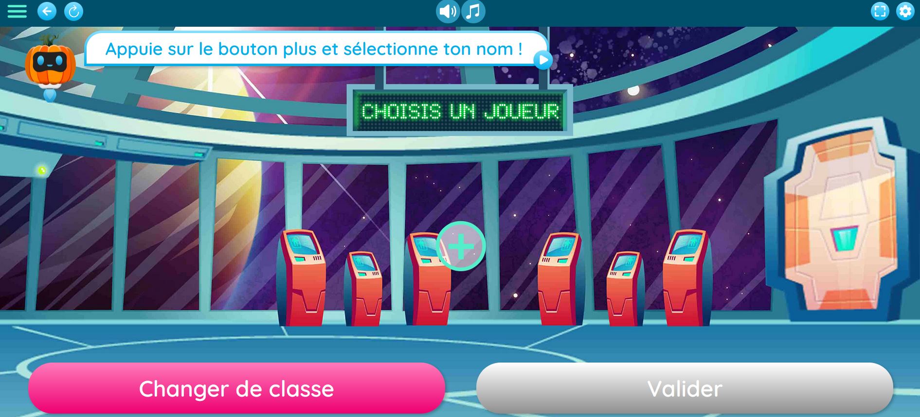 Mathia - Parcours adaptatif avec la mascotte qui accompagne l'élève dans les exercices de mathématiques