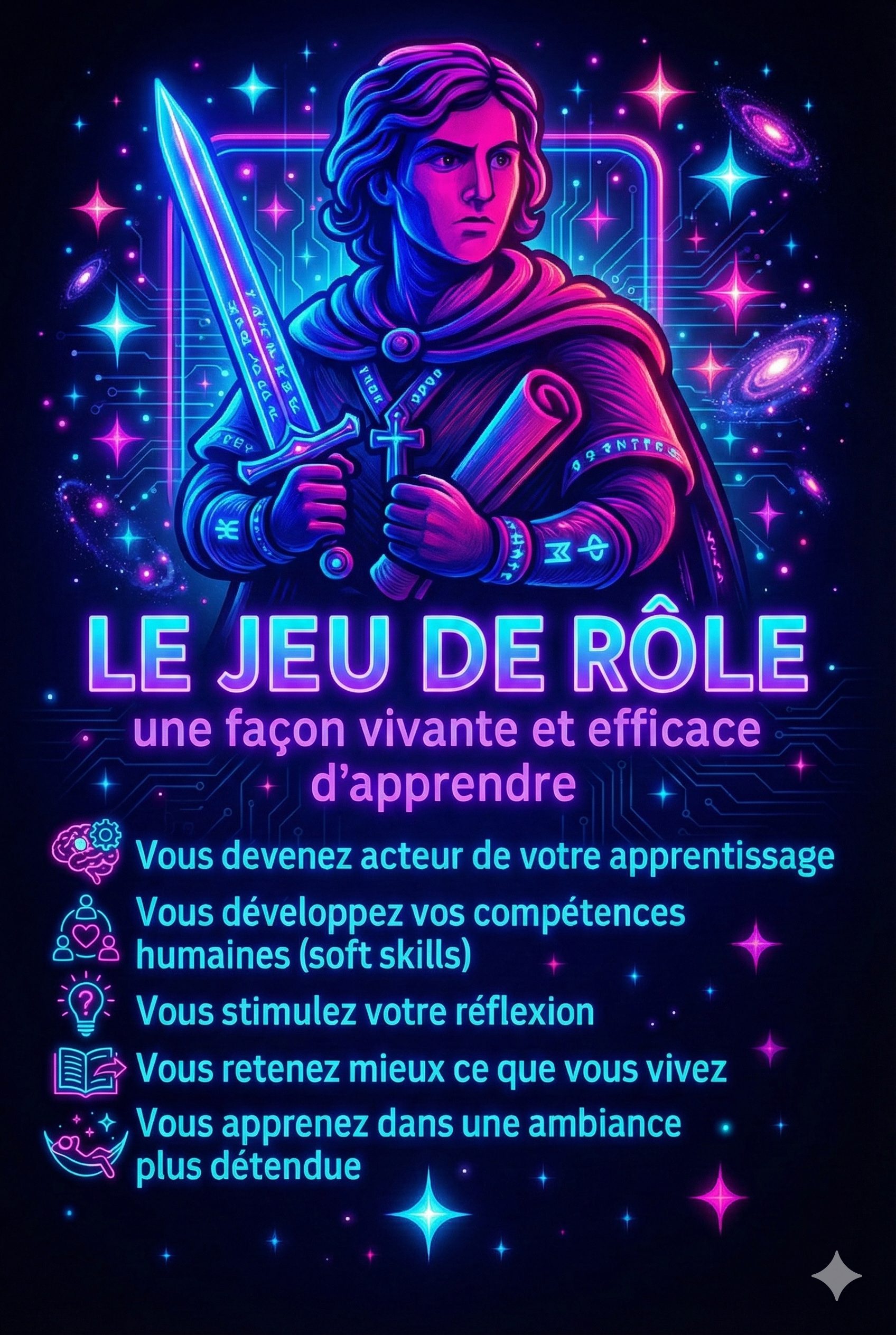 Illustration jeu de rôle pédagogique en classe