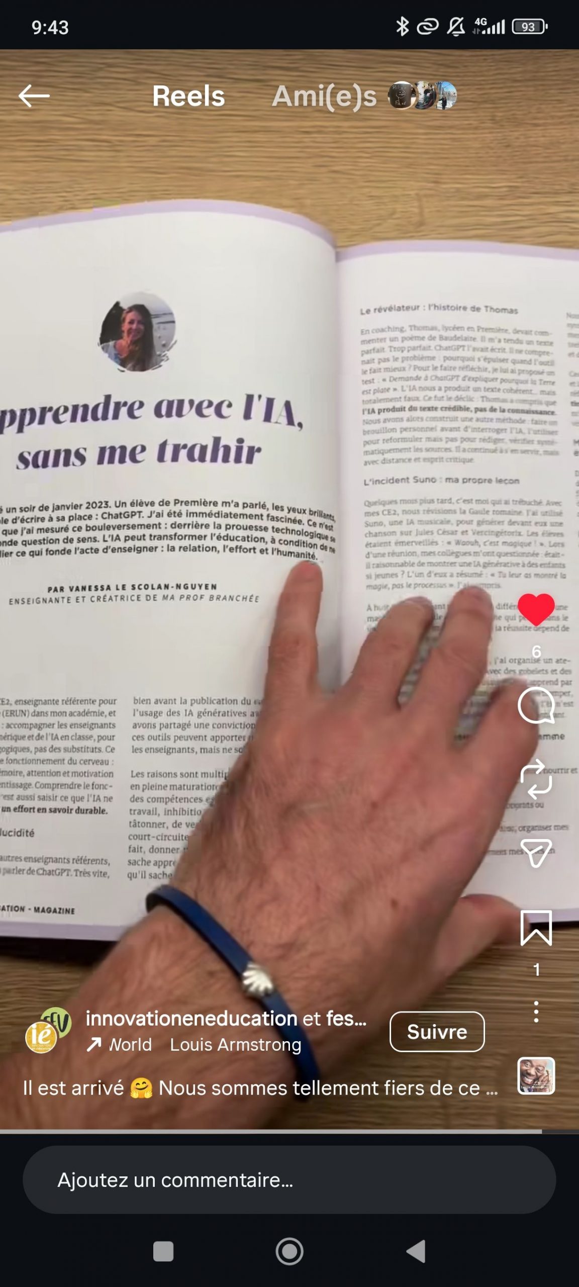 Extrait de mon article dans le magazine Innovation en Éducation