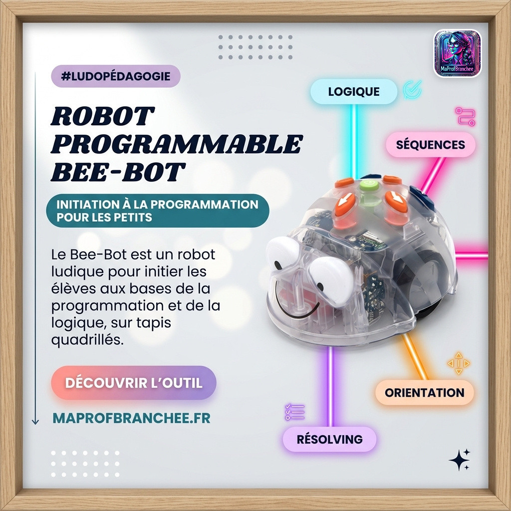Blue Bot - Robot éducatif transparent pour l'apprentissage de la programmation en cycle 1 et 2