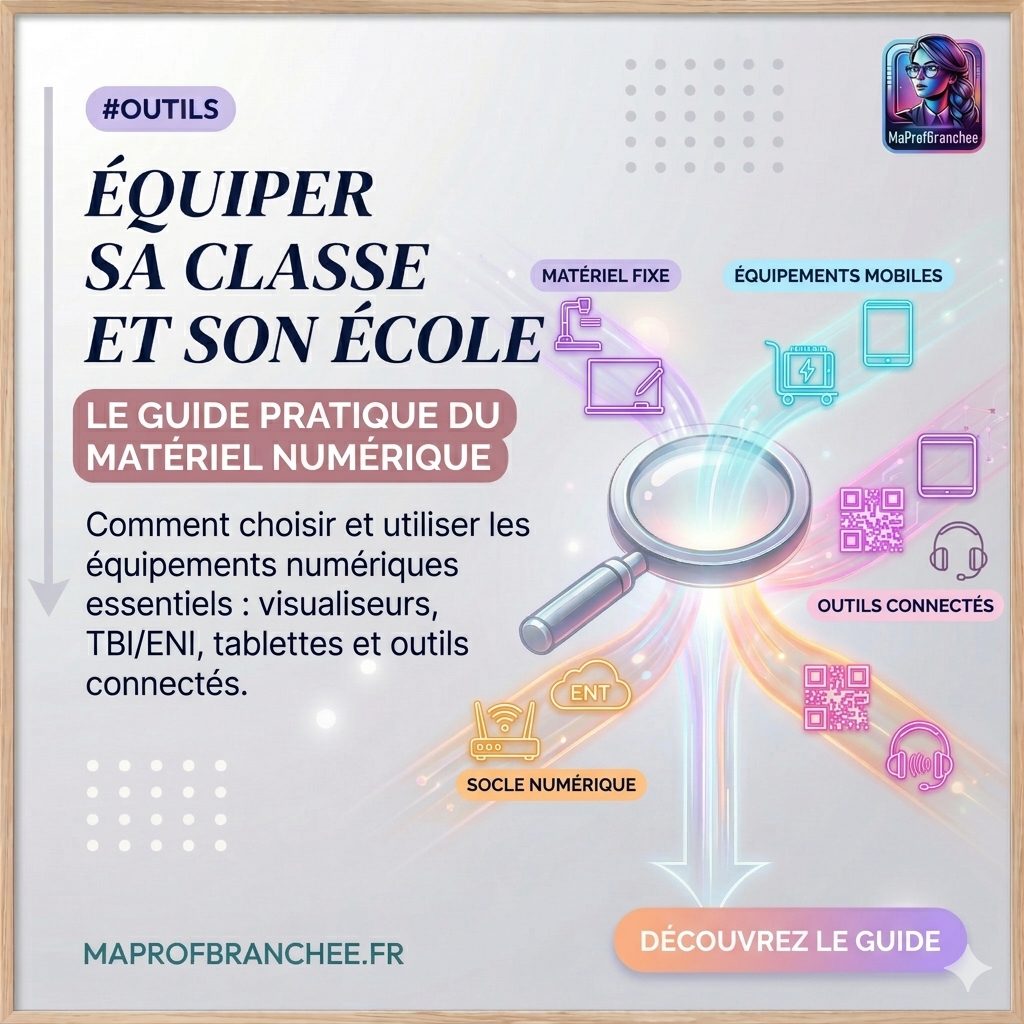 Classe num&eacute;rique &eacute;quip&eacute;e avec tableau interactif